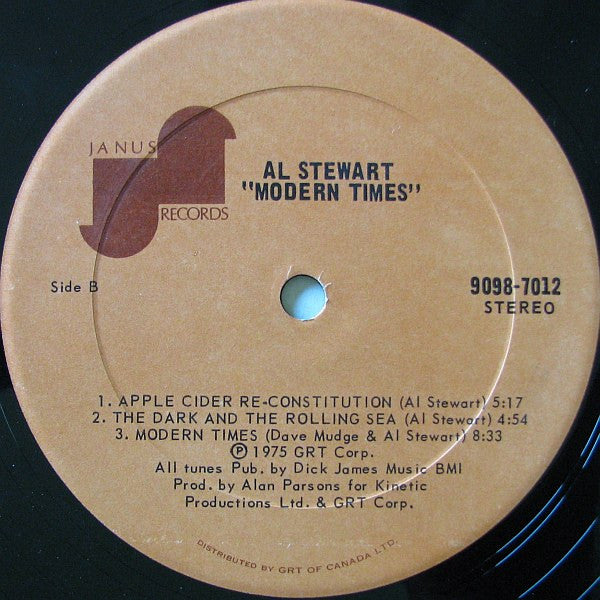 Al Stewart : Modern Times (LP, Album, Gol)