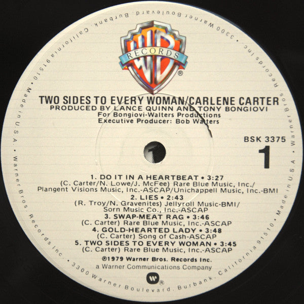 Carlene Carter : Two Sides To Every Woman (LP, Album, Los)