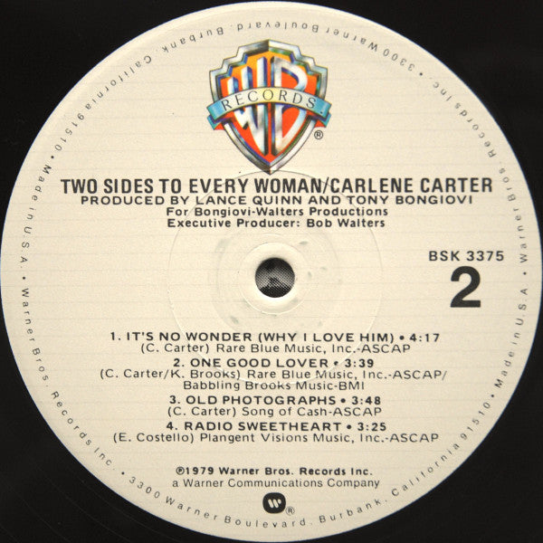 Carlene Carter : Two Sides To Every Woman (LP, Album, Los)