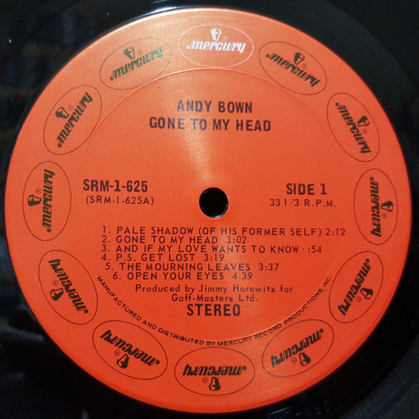 Andy Bown : Gone To My Head (LP, Album, San)