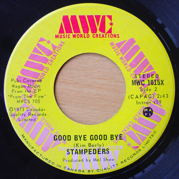 The Stampeders : Me And My Stone (7")