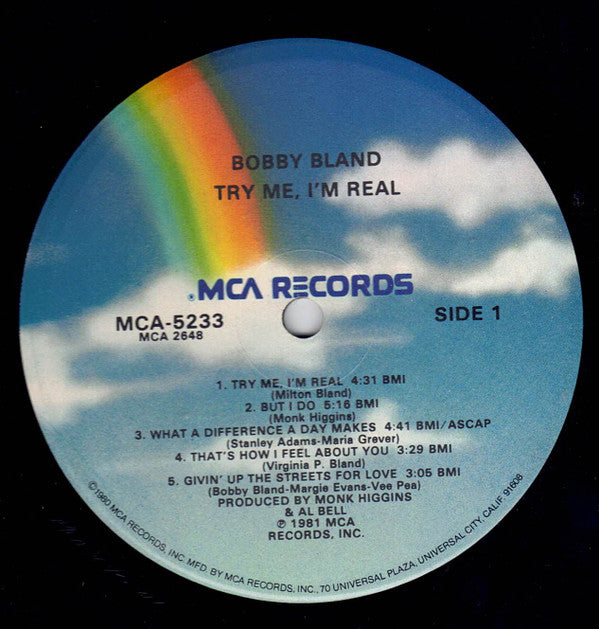 Bobby Bland : Try Me, I'm Real (LP, Album, Glo)