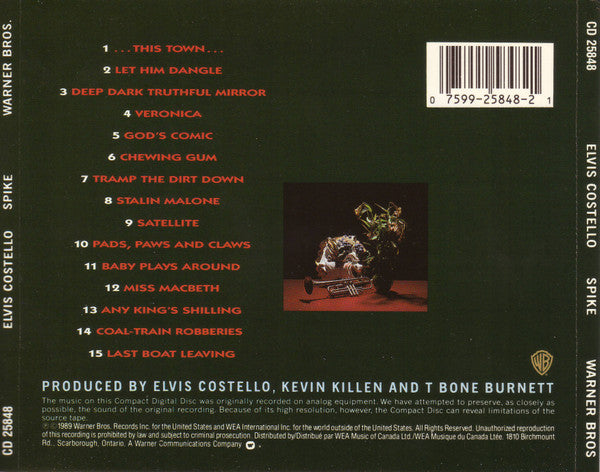 Elvis Costello : Spike (CD, Album)
