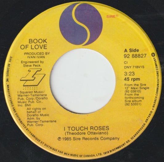 Book Of Love : I Touch Roses (7", Single)