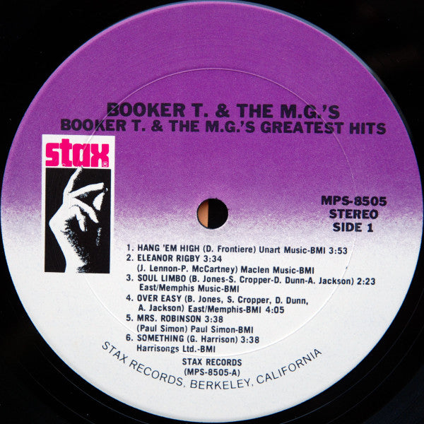 Booker T. & The MG's* : Booker T. & The M.G.'s Greatest Hits (LP, Comp, RE)