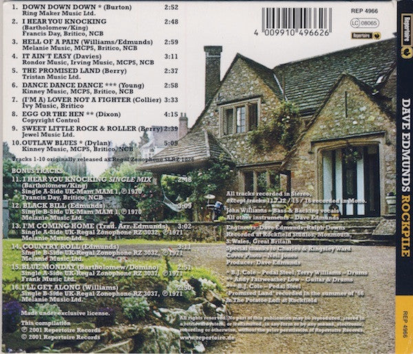 Dave Edmunds : Rockpile (CD, Album, Mono, RE, RM)