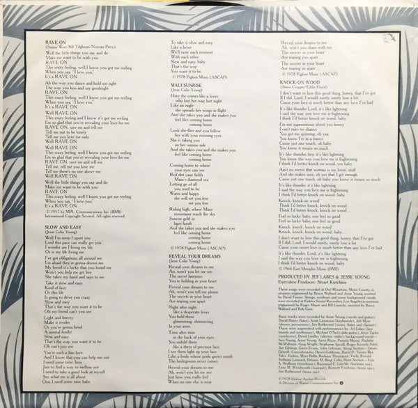 Jesse Colin Young : American Dreams (LP, Album)