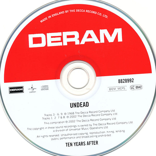 Ten Years After : Undead (CD, Album, RE, RM)
