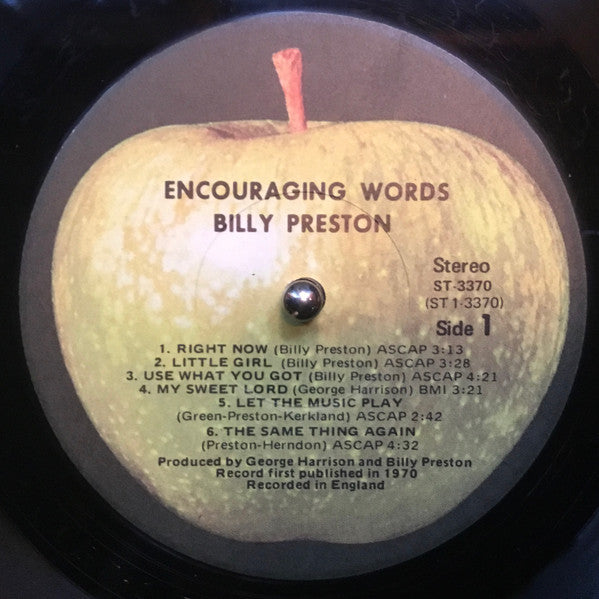 Billy Preston : Encouraging Words (LP, Album, Los)