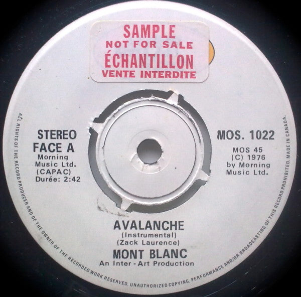 Mont Blanc (4) : Avalanche (7")
