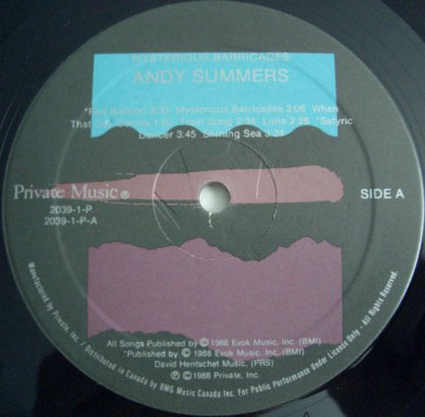 Andy Summers : Mysterious Barricades (LP, Album)