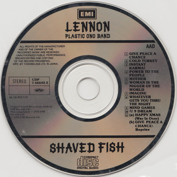 John Lennon / The Plastic Ono Band : Shaved Fish (CD, Comp)