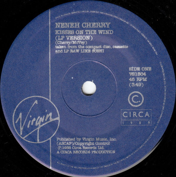 Neneh Cherry : Kisses On The Wind (7", Single)