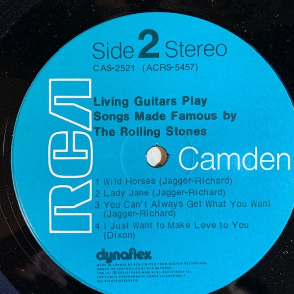 Living Guitars : Living Guitars Play Songs Made Famous By The Rolling Stones (LP, Album)