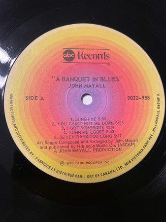 John Mayall : A Banquet In Blues (LP, Album)