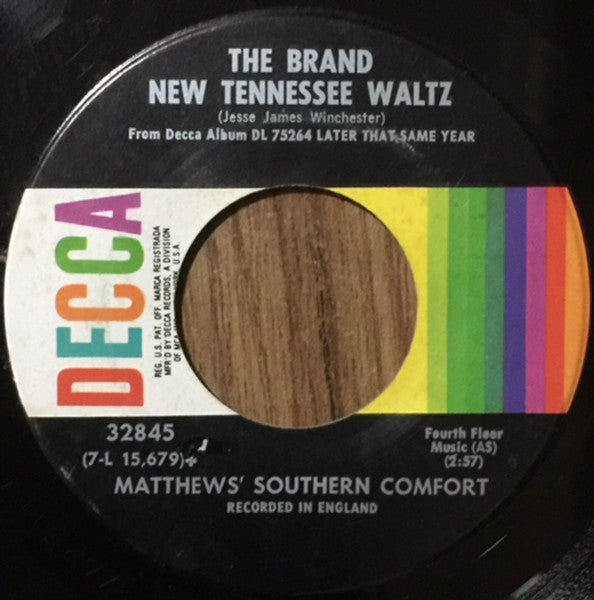 Matthews' Southern Comfort : Mare, Take Me Home / The Brand New Tennessee Waltz (7", Single)