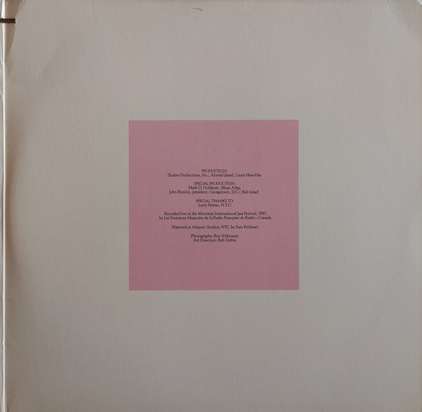 Ahmad Jamal : Live At The Montreal Jazz Festival 1985 (2xLP, Album, Spe)