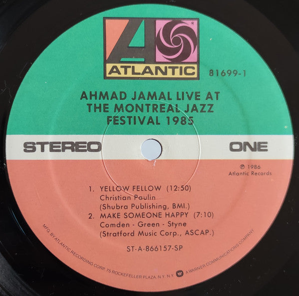 Ahmad Jamal : Live At The Montreal Jazz Festival 1985 (2xLP, Album, Spe)