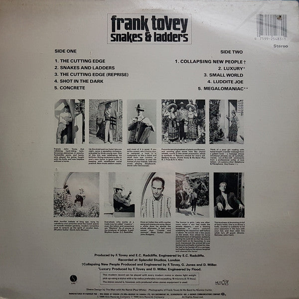 Frank Tovey : Snakes & Ladders (LP, Album)