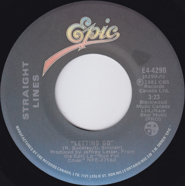 Straight Lines : Letting Go (7", Single)