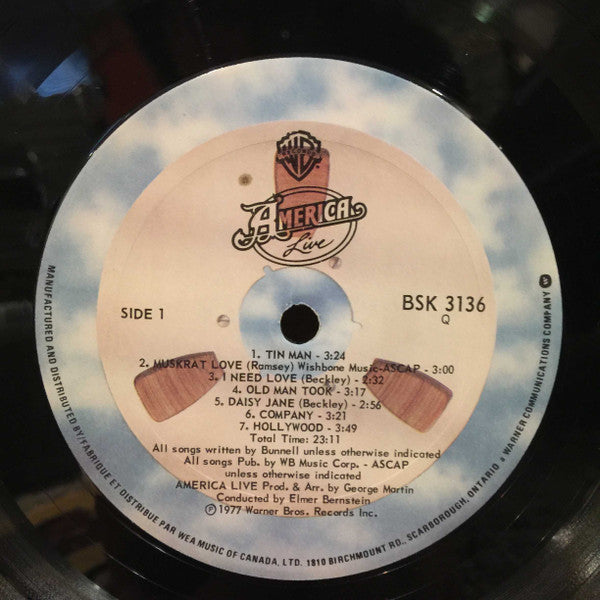 America (2) : Live (LP)