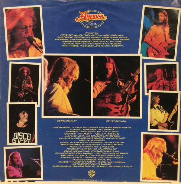 America (2) : Live (LP)