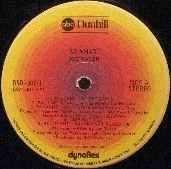 Joe Walsh : So What (LP, Album)