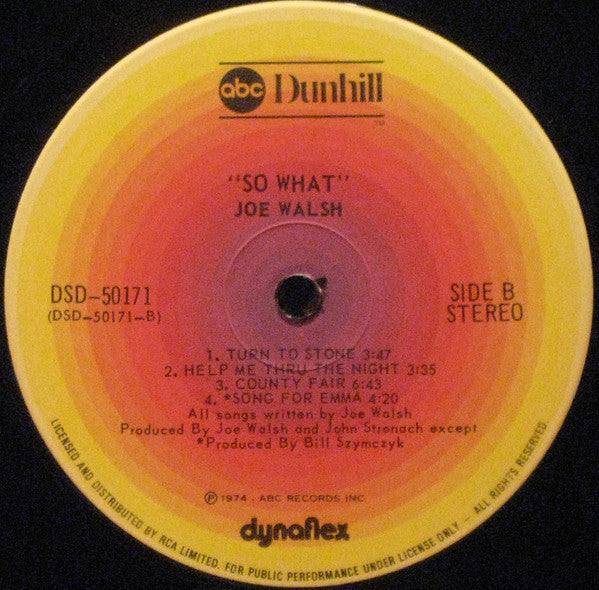 Joe Walsh : So What (LP, Album)