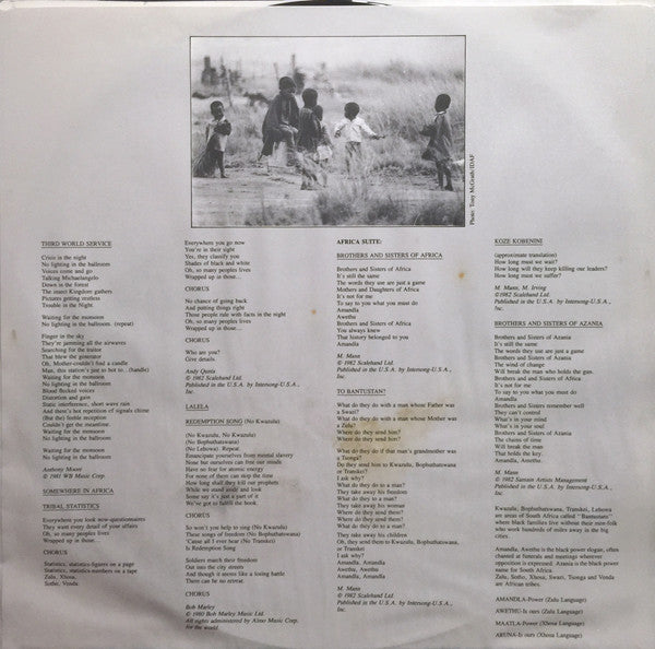 Manfred Mann's Earth Band : Somewhere In Afrika (LP, Album)