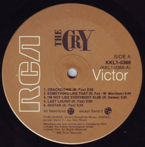 The Cry (3) : The Cry (LP, Album)