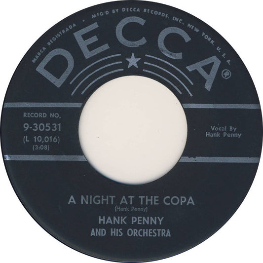 Hank Penny And His Orchestra : A Night At The Copa (7", Single)