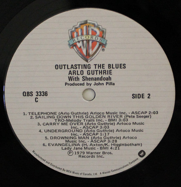 Arlo Guthrie With Shenandoah (2) : Outlasting The Blues (LP)