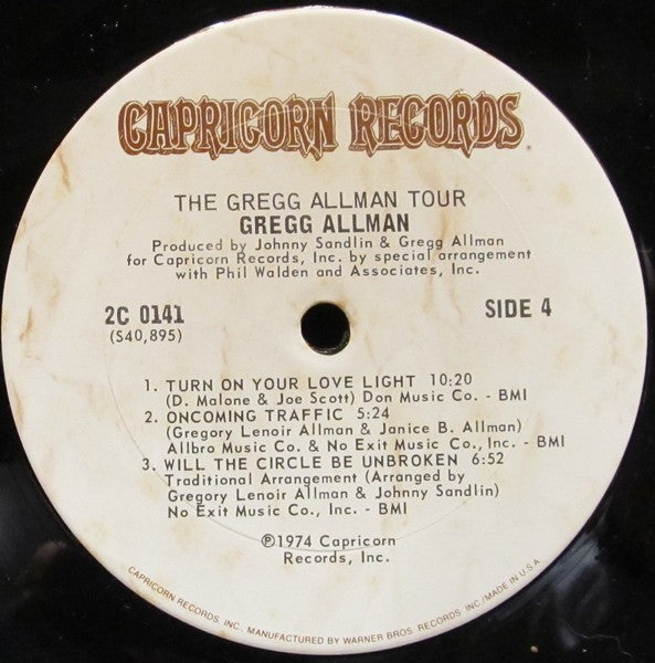 Gregg Allman With Cowboy (6) / Scott Boyer & Tommy Talton : The Gregg Allman Tour (2xLP, Album, San)