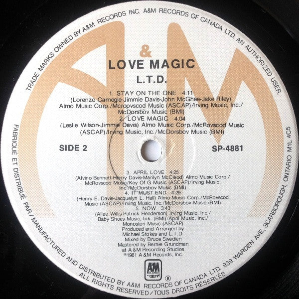 L.T.D. : Love Magic (LP, Album)