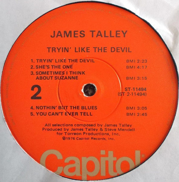 James Talley : Tryin' Like The Devil (LP, Album, Win)