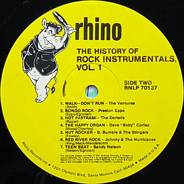 Various : The History Of Rock Instrumentals Volume 1 (LP, Comp)