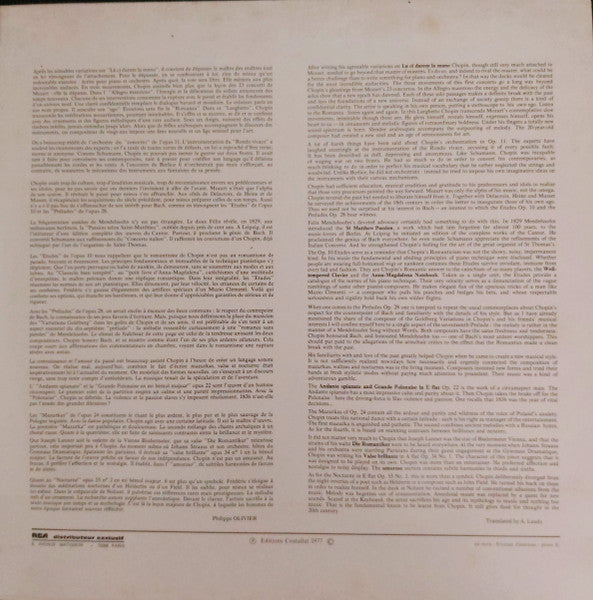 Krystian Zimerman Interprète Frédéric Chopin : Concerto N°1 / Andante Spianato Et Grande Polonaise / Mazurkas / Préludes .... (2xLP, Gat)