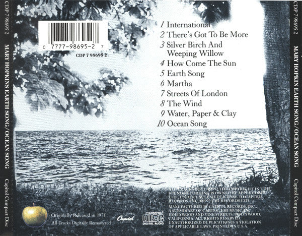 Mary Hopkin : Earth Song / Ocean Song (CD, Album, RE)