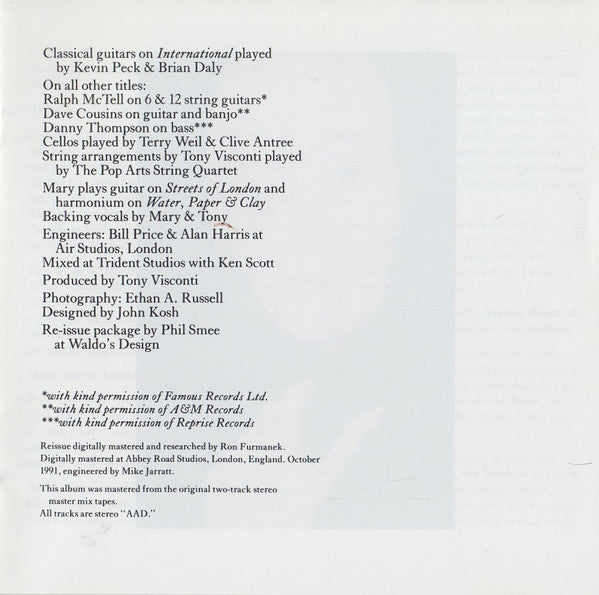 Mary Hopkin : Earth Song / Ocean Song (CD, Album, RE)
