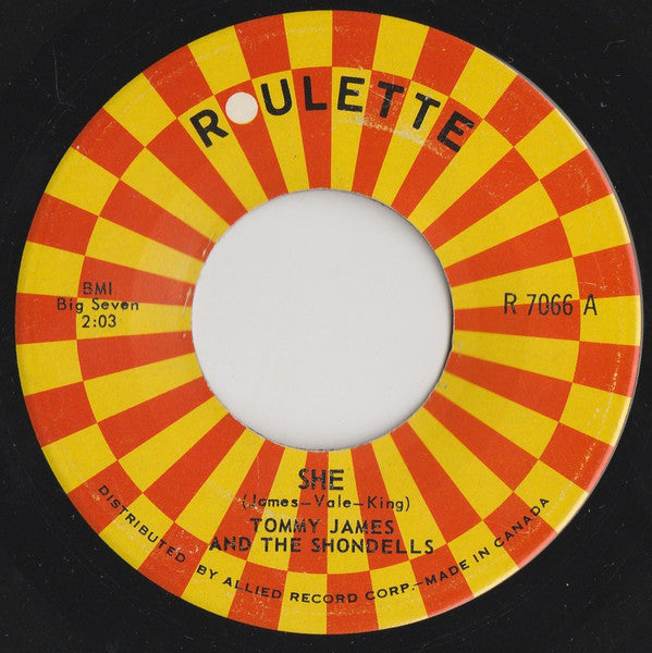 Tommy James & The Shondells : She (7")