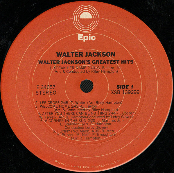 Walter Jackson : Greatest Hits (LP, Comp, RE)