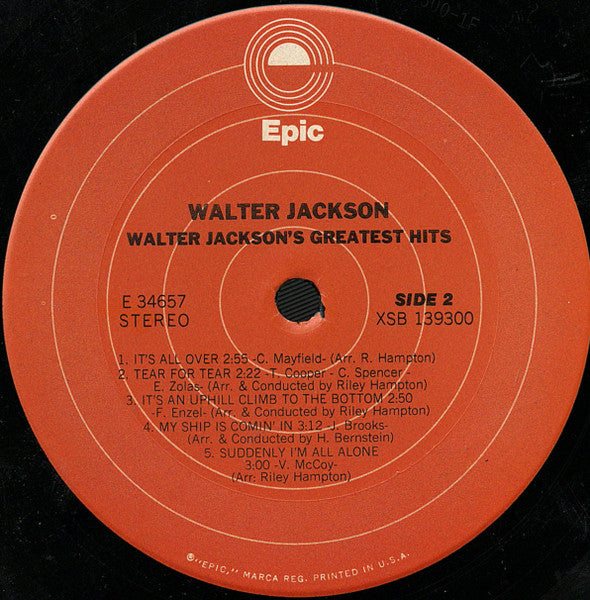 Walter Jackson : Greatest Hits (LP, Comp, RE)