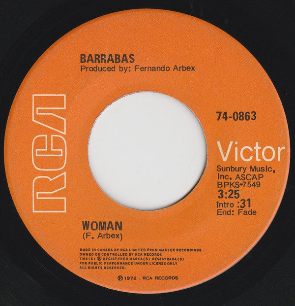 Barrabas : Wild Safari / Woman (7", Single)