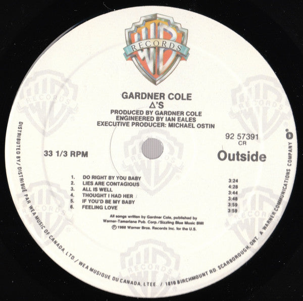 Gardner Cole : Δ's (LP, Album)