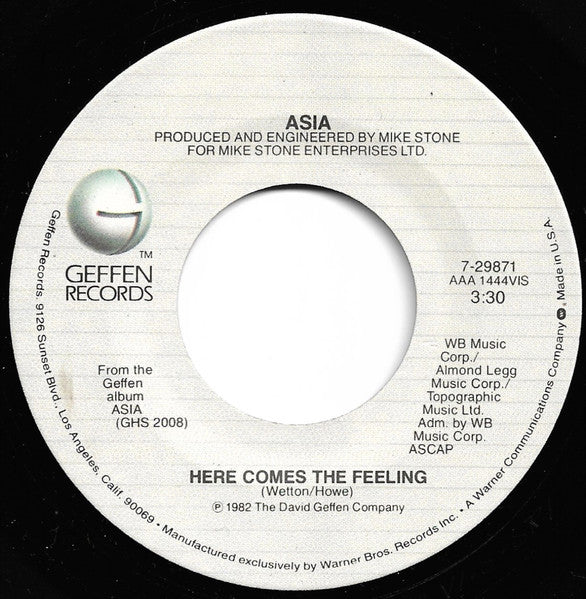 Asia (2) : Sole Survivor (7", Single, Spe)