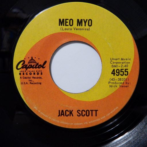 Jack Scott : All I See Is Blue (7", Single)