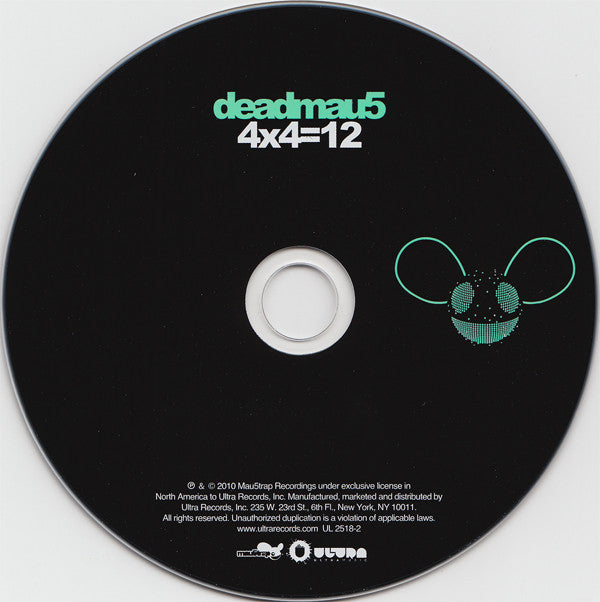 Deadmau5 : 4x4=12 (CD, Album, Mixed, Son)