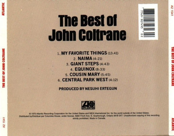 John Coltrane : The Best Of John Coltrane (CD, Comp, Club, RE)