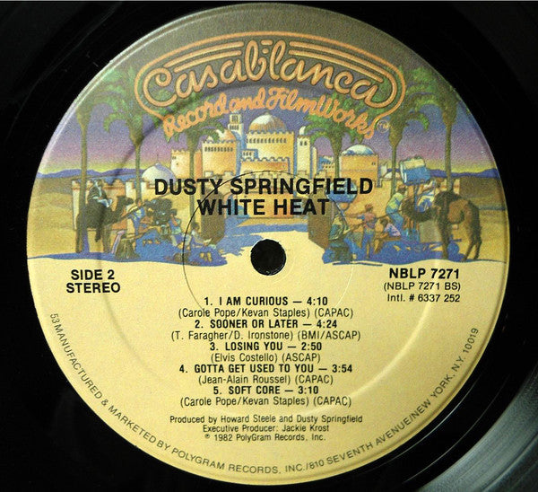 Dusty Springfield : White Heat (LP, Album, 53 )