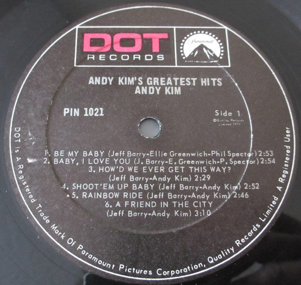 Andy Kim : Andy Kim's Greatest Hits (LP, Comp)